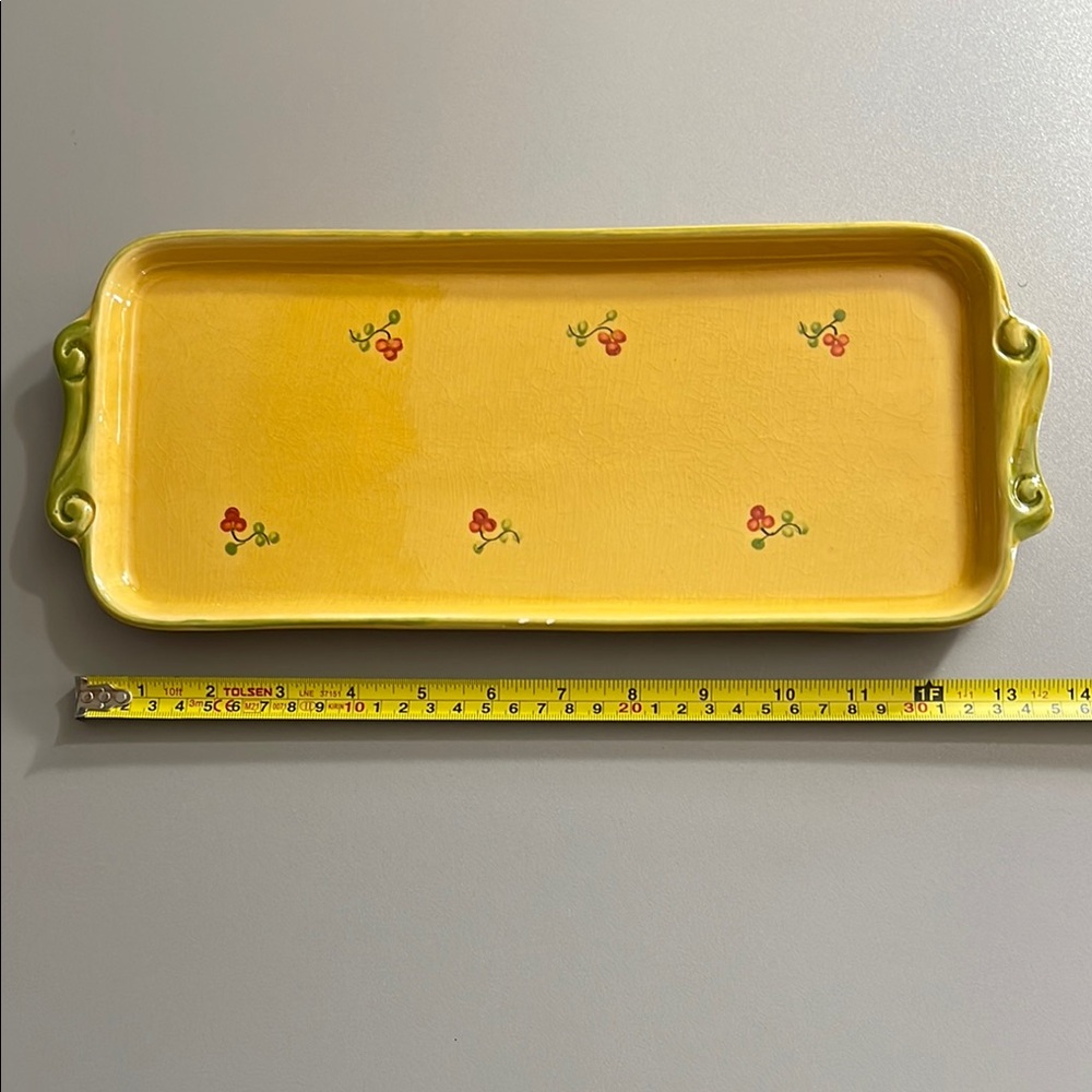 Terre E Provence Serving Tray with Floral Design